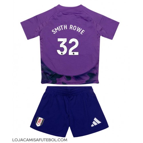 Camisa de Futebol Fulham Emile Smith Rowe #32 Equipamento Alternativo Infantil 2024-25 Manga Curta (+ Calças curtas)